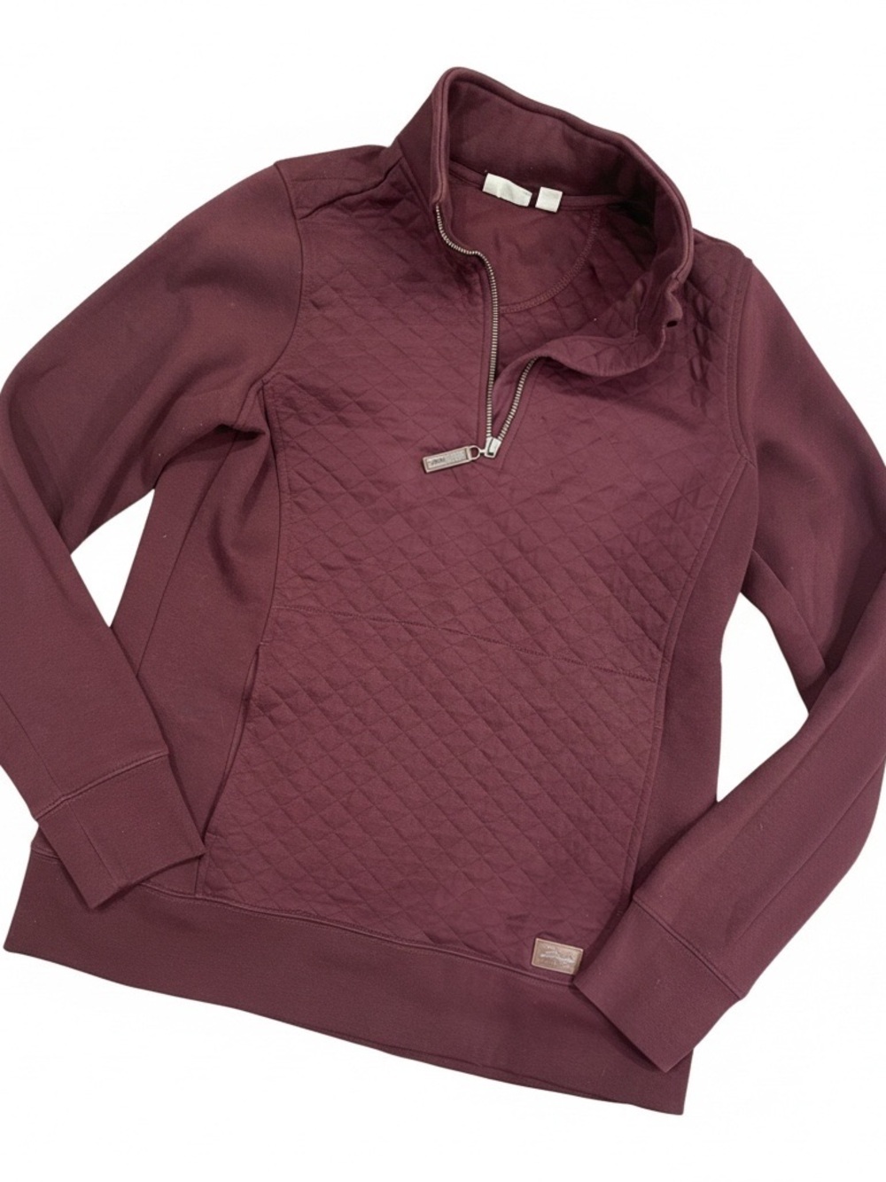 L.L. Bean Quilted Half-Zip Pullover - Wine